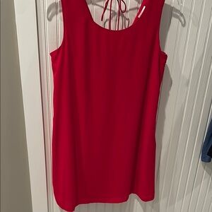 Vibrant Red Sleeveless Dress
